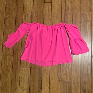 Lilly Pulitzer Pink Off-Shoulder Blouse